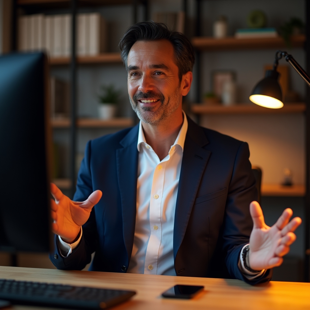 Lektor vede online webinář o impulzivním chování před obrazovkou